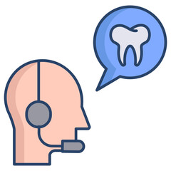 human assistance linear color icon design