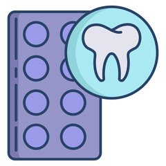 tablets linear color icon design