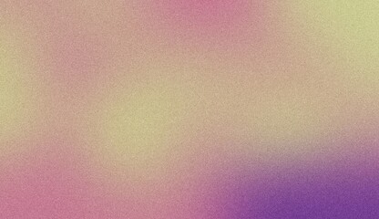 A soft, textured background with a gradient of pastel pink, yellow, and purple hues, evoking a gentle, dreamy, or abstract feel. Noise background. Gradient texture background