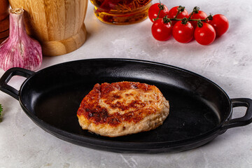 Fried salmon minced fish cutlet