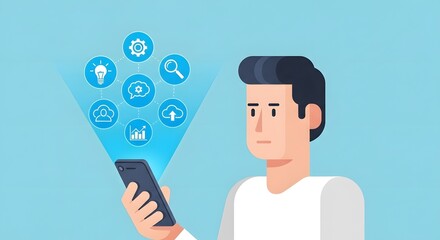 Mobile App Technology User Interface with Cloud Computing and Data Visualization Tools