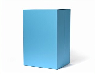 Clean, simple light blue box with shadow on white background, ready for branding or design.