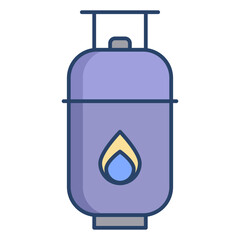 gasoline linear color icon design