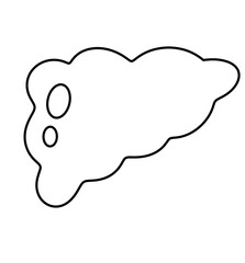 pancreas human internal organs body part anatomy cartoon outline