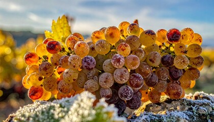 yellow colored, round shaped, productive, high acidity, wine grape variety