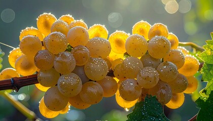 yellow colored, round shaped, productive, high acidity, wine grape variety