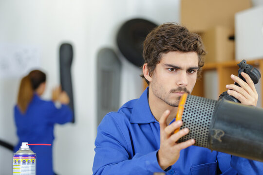 Fototapeta car service repair maintenance and mechanic concept