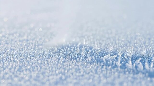 Icy Blue Frost Crystals Formation on Surface in Winter Sunlight Macro Photography Close Up Minimalist Texture Background for Cold Weather and Science Related Projects 199 Characters