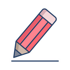 pencil drawing linear color icon design