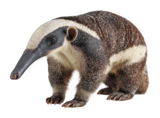 Ant eater feeding in natural habitat wildlife forest isolated on transparent background