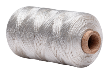 Crafting silver thread workshop product isolated on transparent background