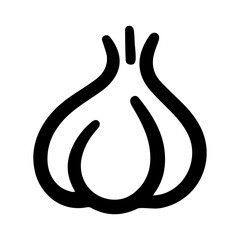 Garlic doodle vector icon
