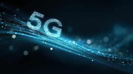 5G or 6G dot line mobile technology. Wireless data network and connection technology concept. high-speed, futuristic background. vector design.