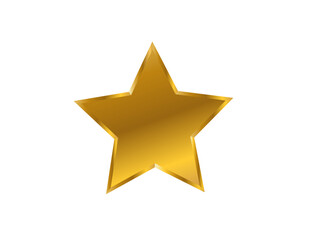Obraz premium a gold star on a white background, an icon, an illustration,