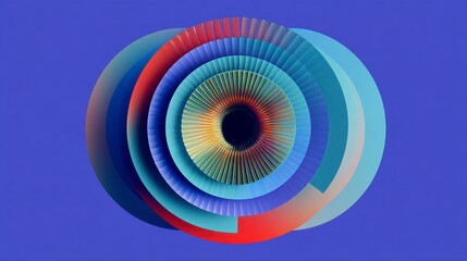 Vibrant Abstract Design with Circular Patterns and Colors