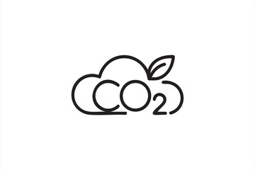 Carbon reduction and clean energy symbol for eco and renewable resources