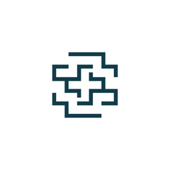 abstract health plus symbol vector