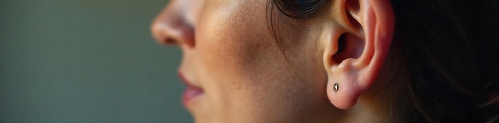 Attentive Ear Close-up Image Symbolizing Empathy, Support, and Understanding in Therapy and Counseling