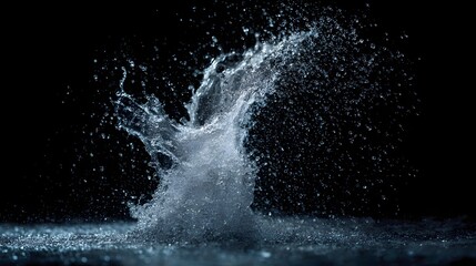 Dramatic water splash captured mid air resembling a dancer in dynamic motion