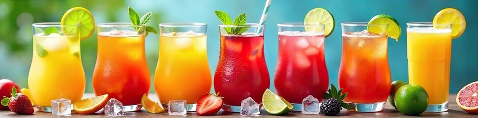 Refreshing Summer Beverages Colorful Pitchers of Chilled Drinks Perfect for Parties and Gatherings