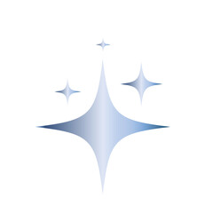 A quartet of light blue stars shine in the darkness, creating a magical feeling.