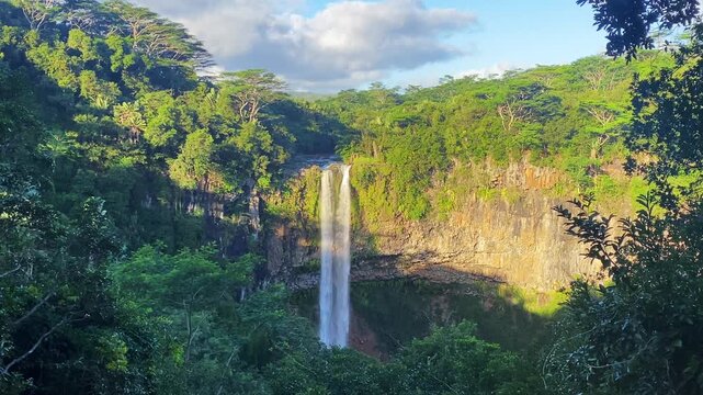 Chamarel waterfall in Mauricius Island