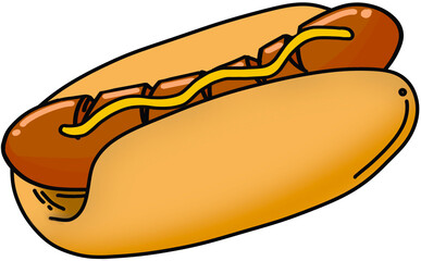 hot dog vector illustration