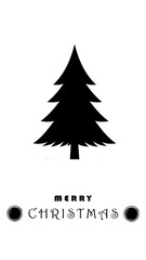 christmas tree vector illustration on transparent background.