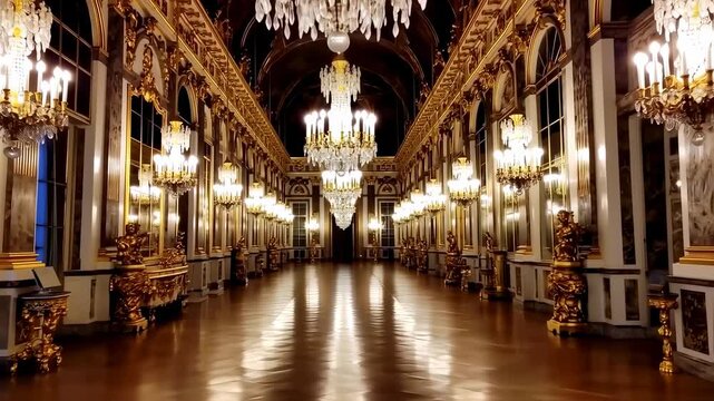 The Palace of Versailles: A Glimpse into the Opulent Hall of Mirrors and Royal Grandeur