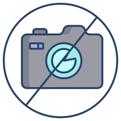 no photography linear color icon design