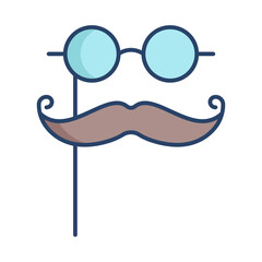 photo booth linear color icon design