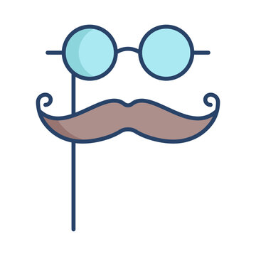 photo booth linear color icon design