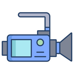 video linear color icon design