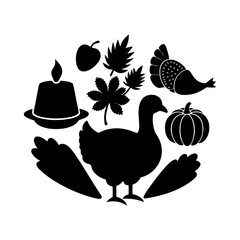  create  silhouette thanksgiving   day concept 