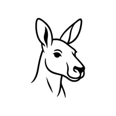 art line of a  kangaroo head