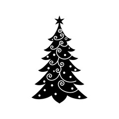 christmas tree vector illustration