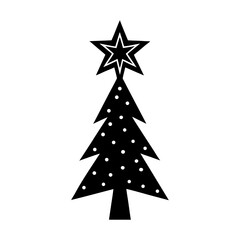 Fototapeta premium christmas tree with star
