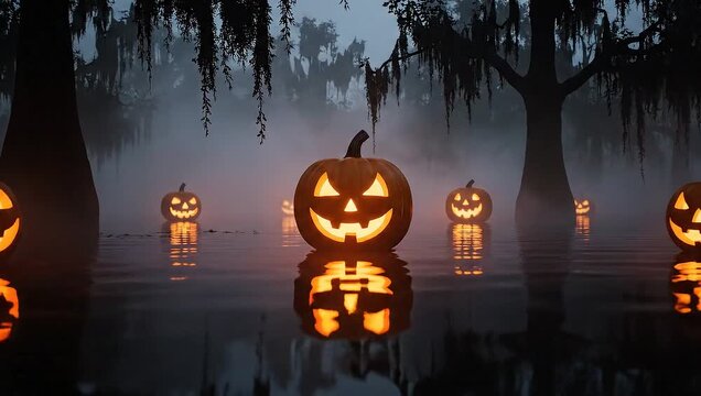 halloween pumpkin on a halloween night