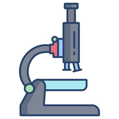microscope linear color icon design
