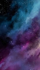 Obraz premium Colorful Cosmic Galaxy Background with Stars