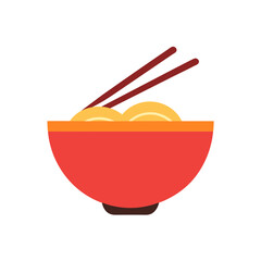 simple flat colour style vector art of a bowl 