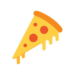 vector art of a slice of pizza with melted cheese