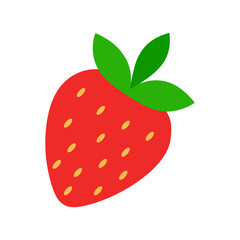 strawberry on white background