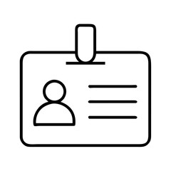 Obraz premium Identification card outline with placeholder for personal details 