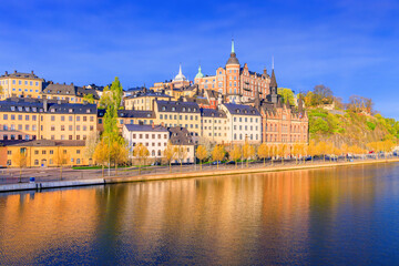 Stockholm, Sweden. The Old Town architecture in Sodermalm district. Scandinavia.