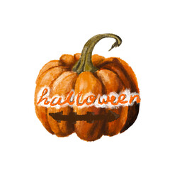 A pumpkin for halloween