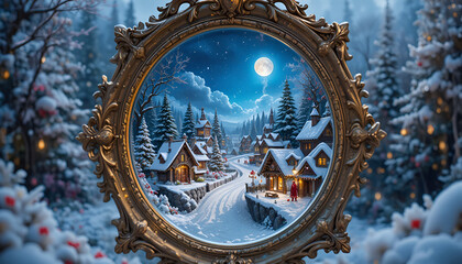 christmas tree in the snow