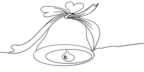 Bell Christmas icon white and black