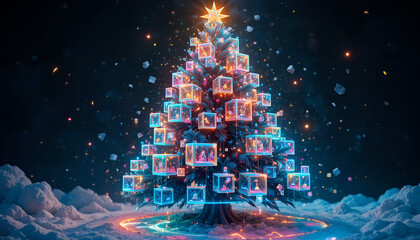 christmas tree with lights