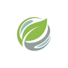Obraz premium Modern green leaf logo design symbolizing growth and sustainability for eco friendly brands and environmental initiatives